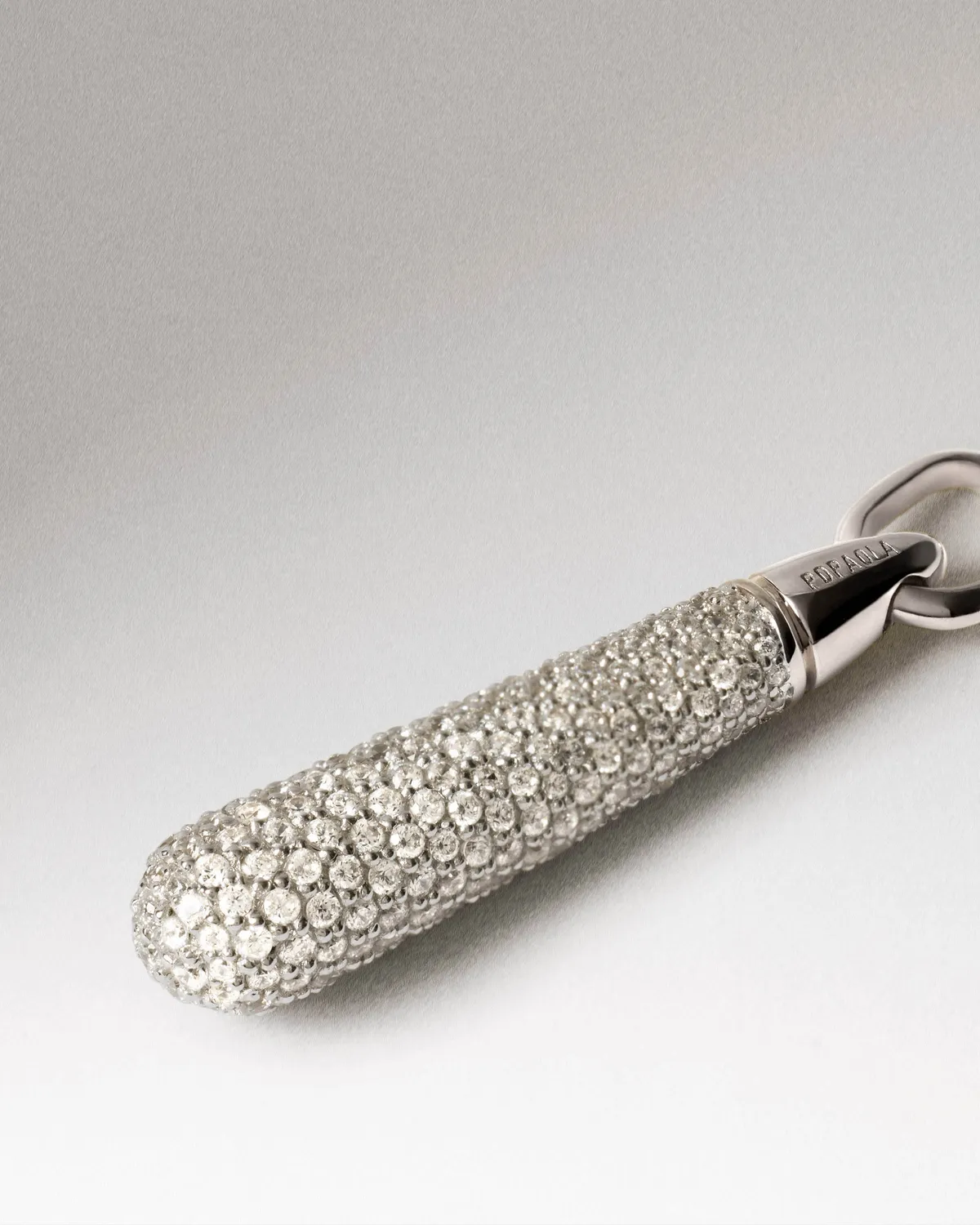 PDPAOLA Pavé Large Drop pendentif zirconia 35 mm