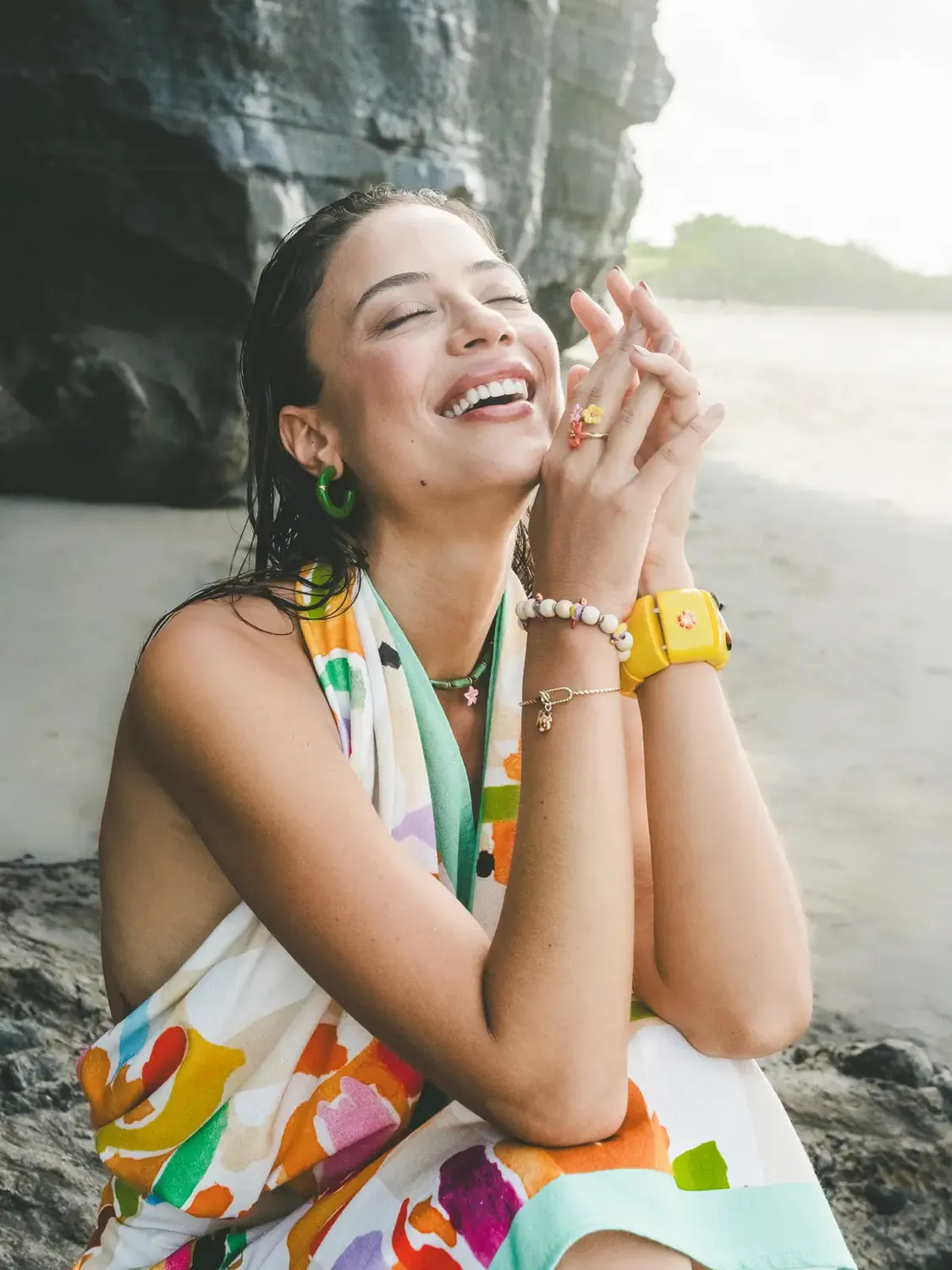 Nach Bijoux fouta Crazy Tiger drap de plage coton