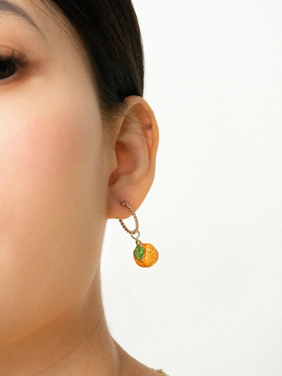 Nach Bijoux Mini créole orange boucle d'oreille 2,9 cm