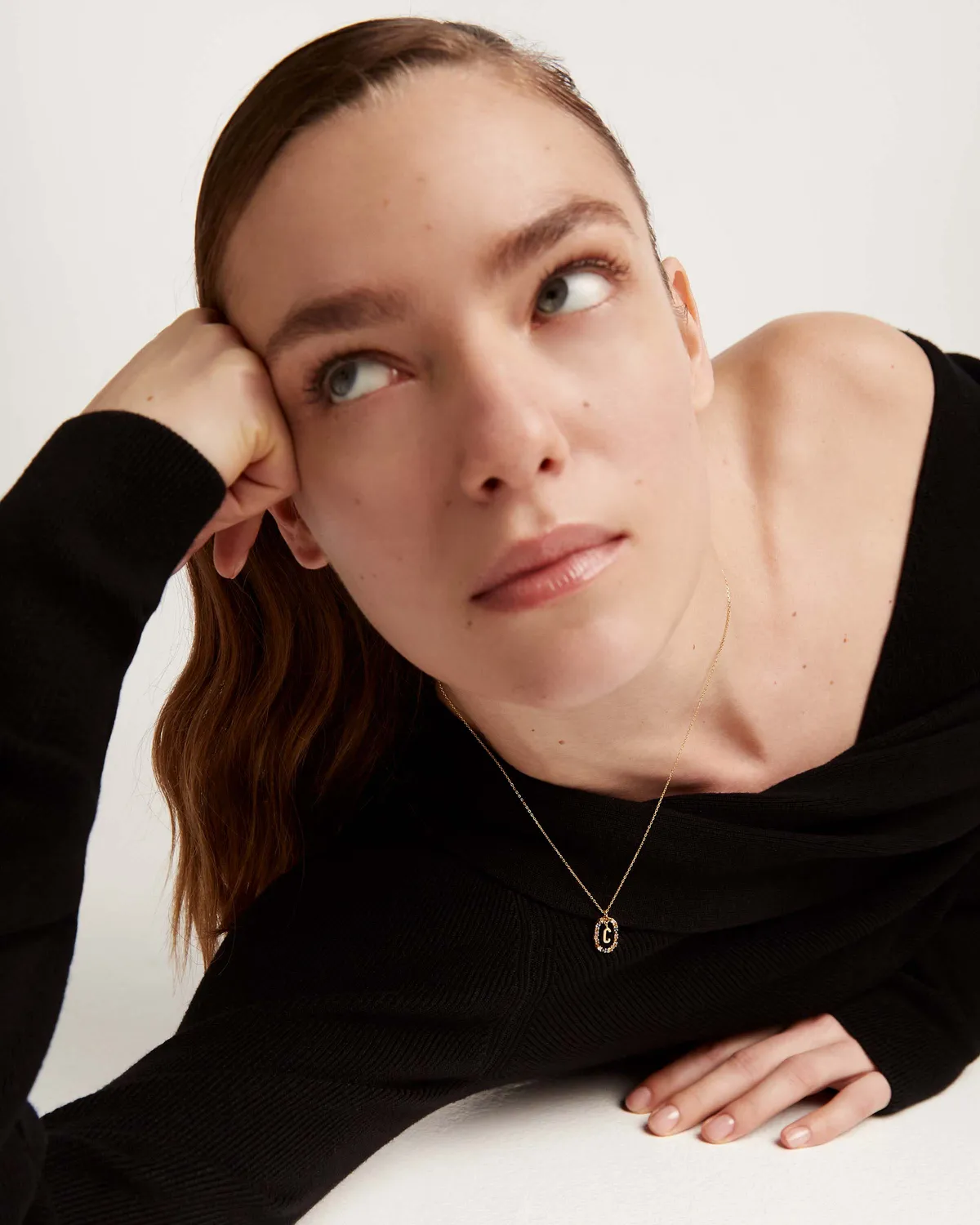 PDPAOLA Lettre C collier initiale bleue doré
