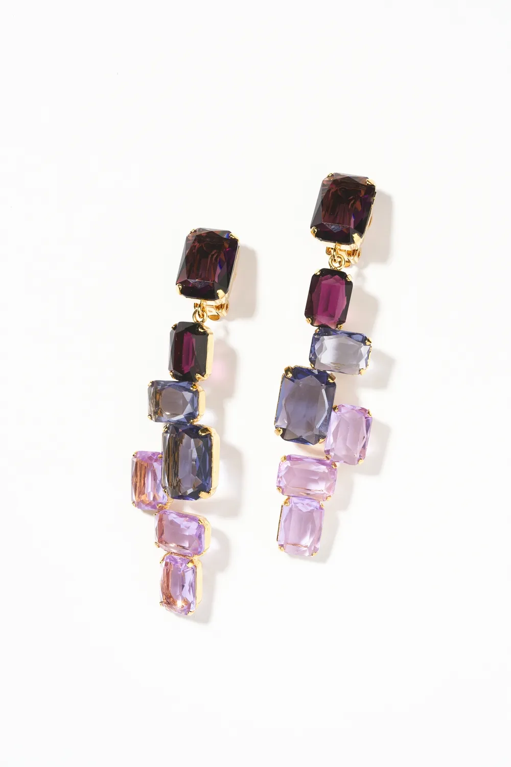 Philippe Ferrandis Baléares boucles d'oreilles clips longues dorées