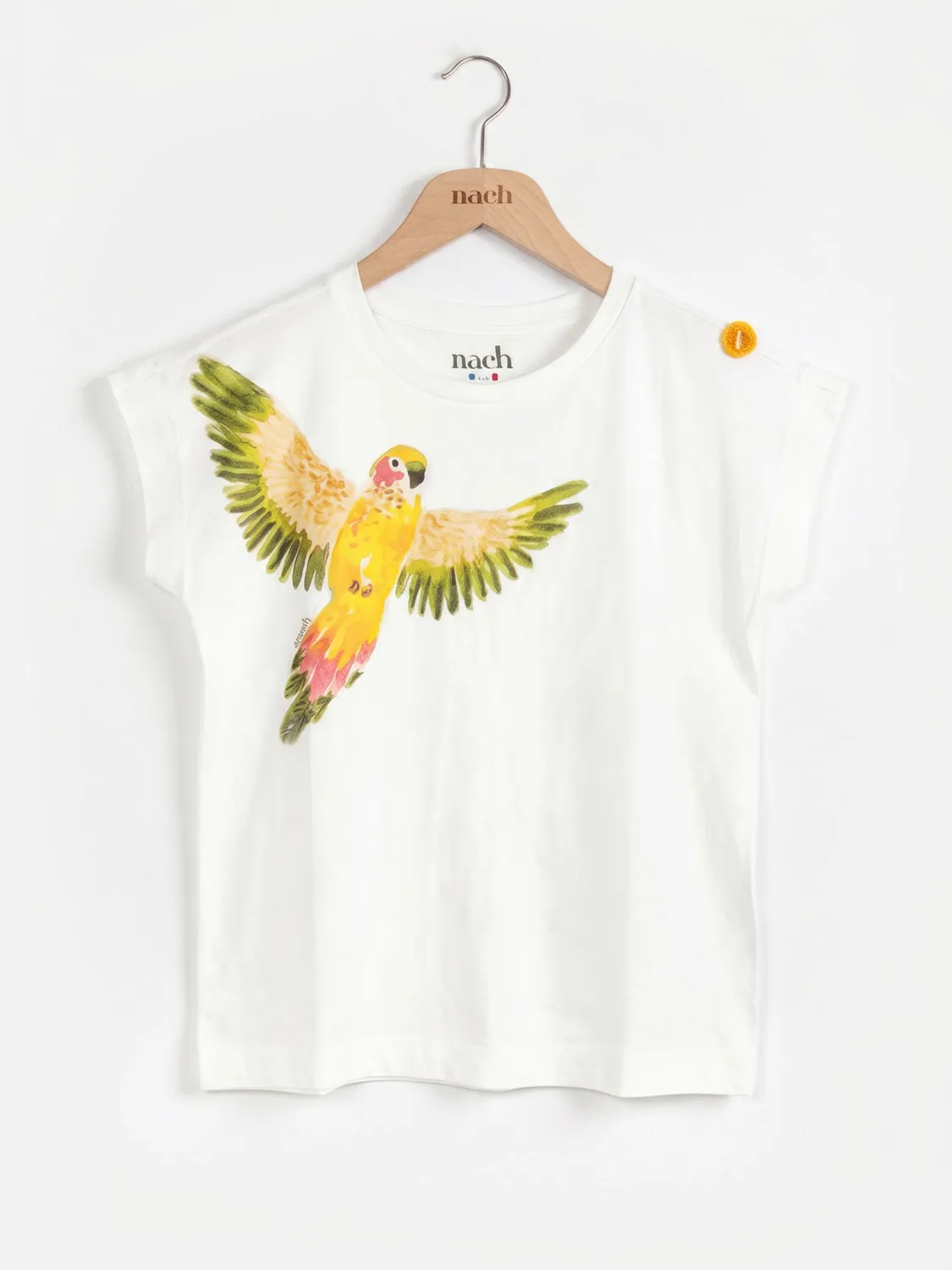 Nach Tomy Perruche Jaune t-shirt oversize blanc