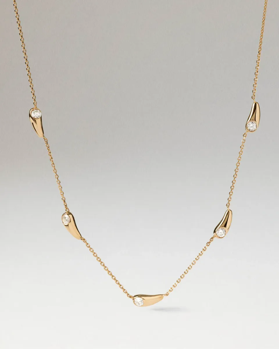 PDPAOLA Becca collier chaîne zircon blanc 40-50 cm