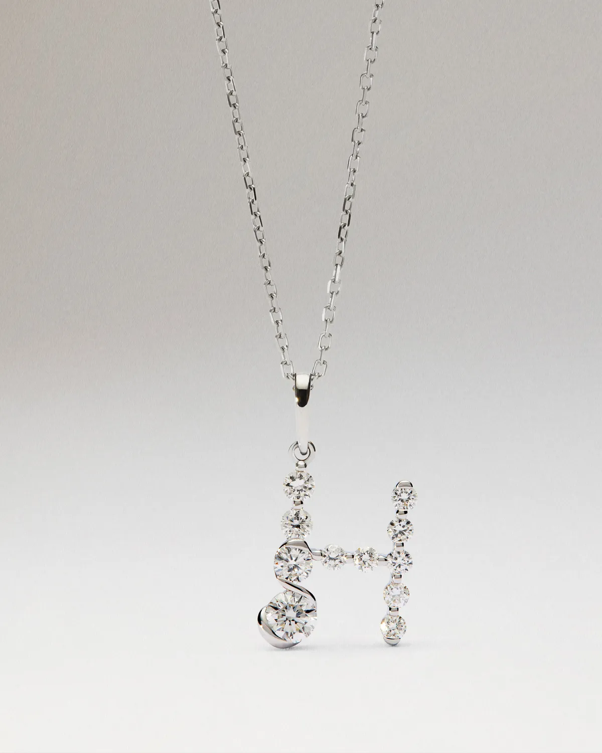 PDPAOLA H pendentif diamants or blanc 0,30 ct
