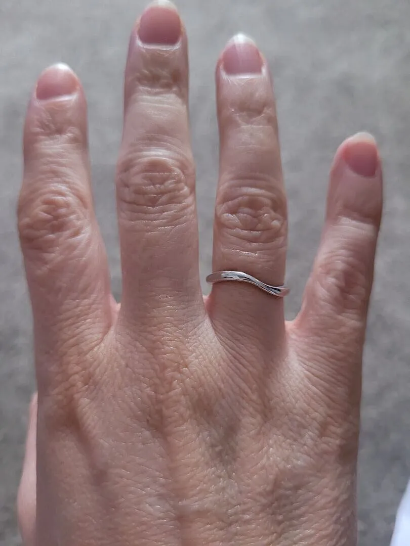 Astrid & Miyu Wave bague argent rhodié vague