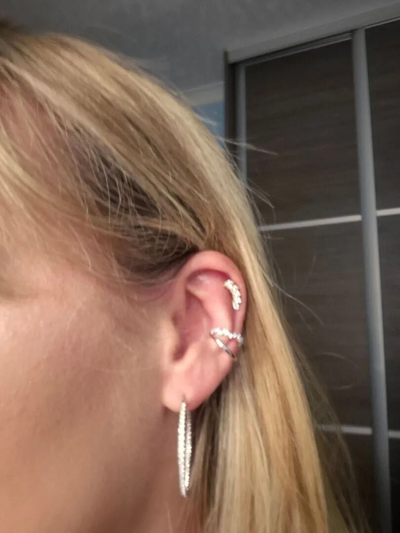Astrid & Miyu Illusion Spiral manchette d'oreille argent