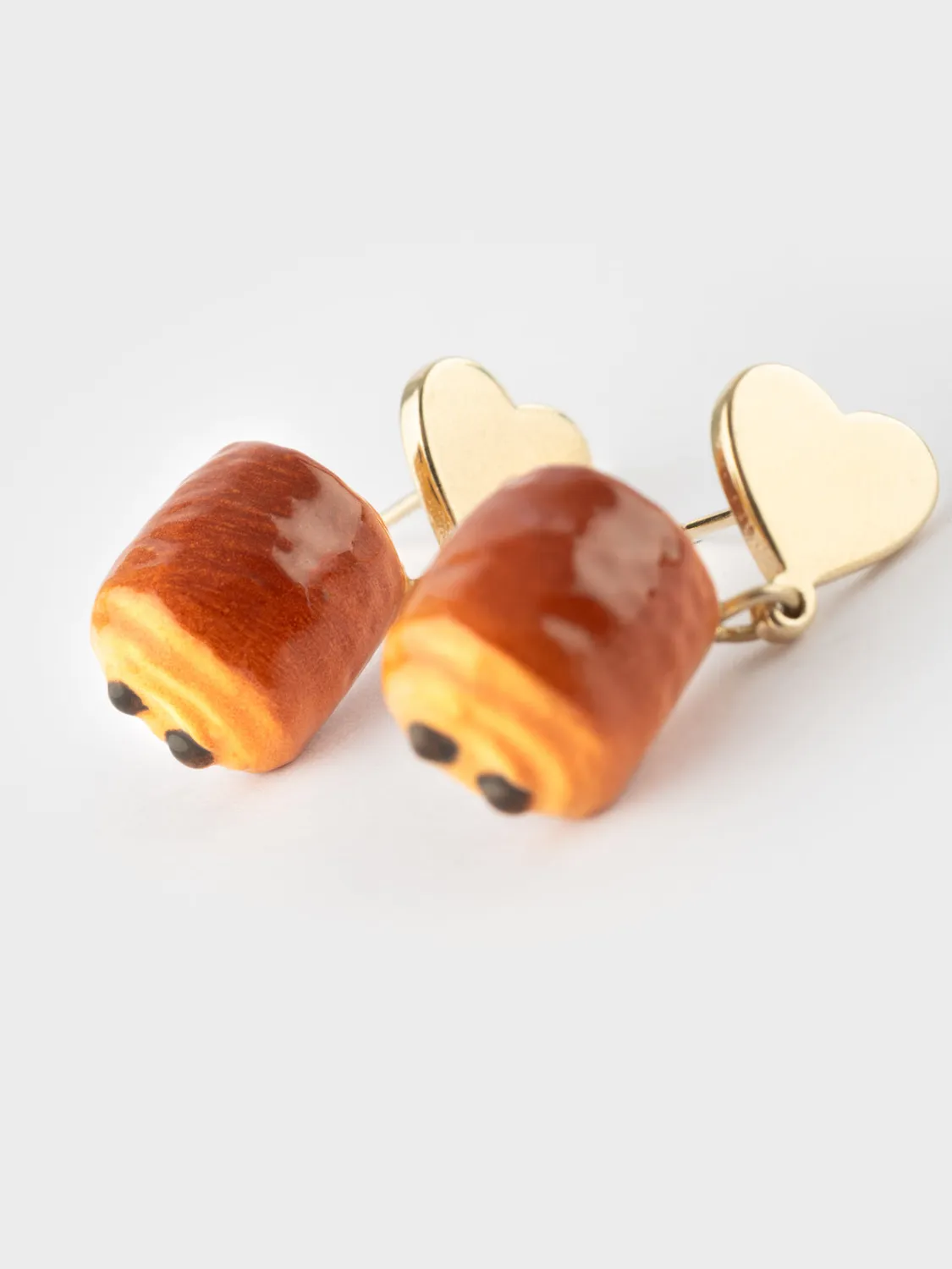 Nach Bijoux puces d'oreilles cœur chocolatine