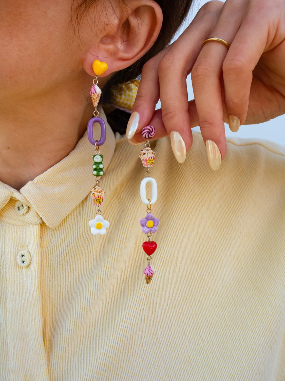 Nach Bijoux Candy boucles d’oreilles pendantes violettes