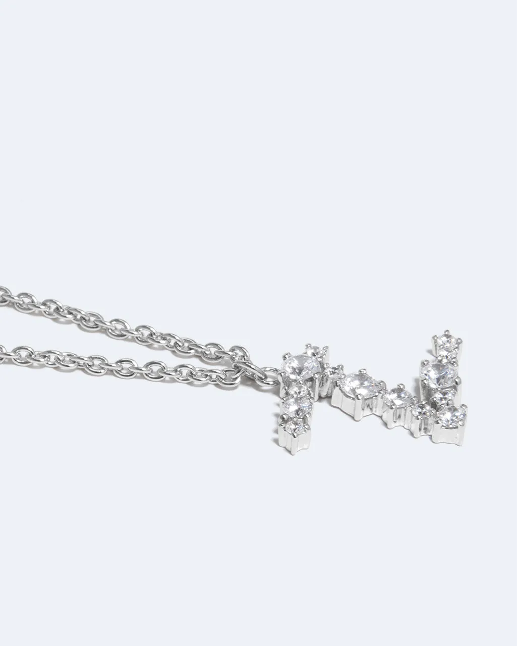 Completedworks Glitchy Z pendentif lettre Z zirconia rhodié