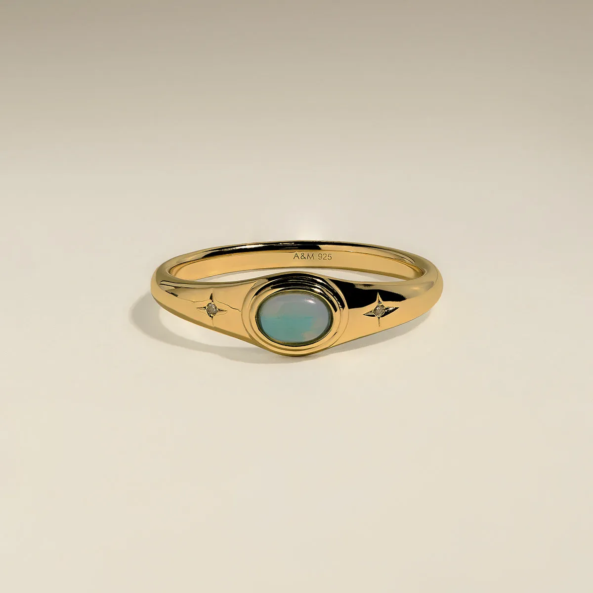 Astrid & Miyu Cosmic Opal bague cocktail opale