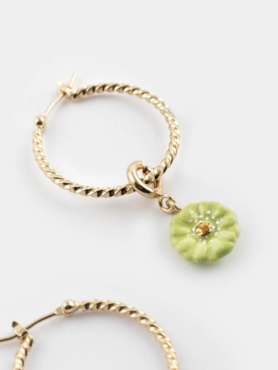 Nach Bijoux Mix and Match créoles torsadées boucle dorée