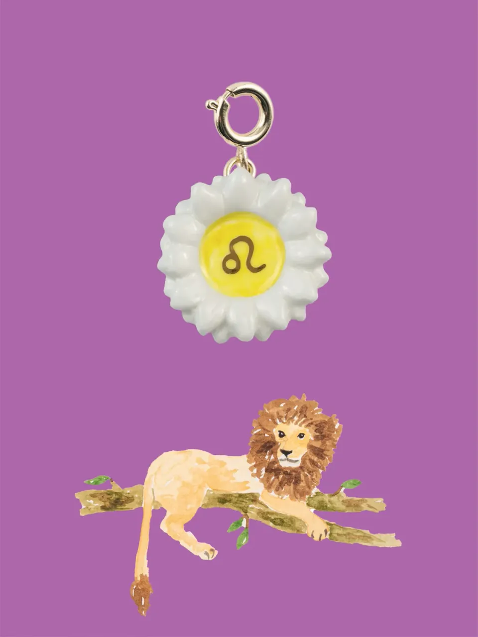 Nach Bijoux Astro charms lion porcelaine dorée mix and match