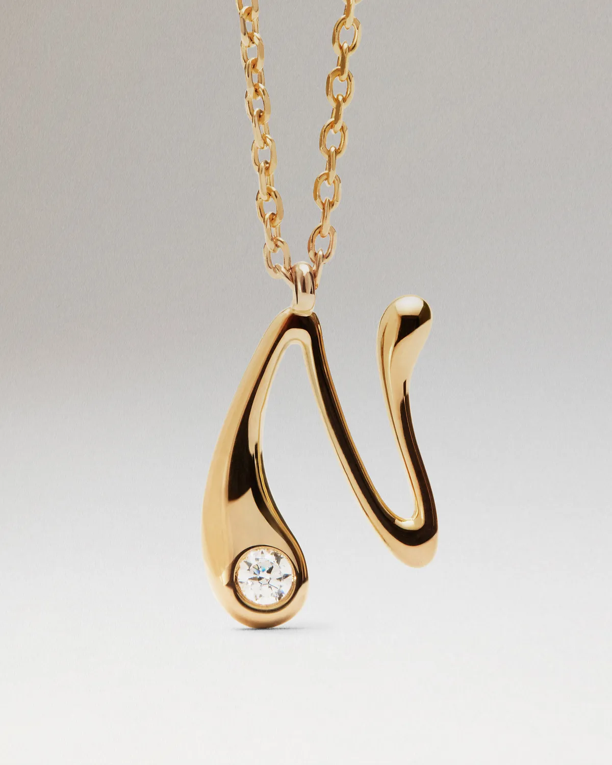 PDPAOLA N collier pendentif initiale doré 40-50 cm