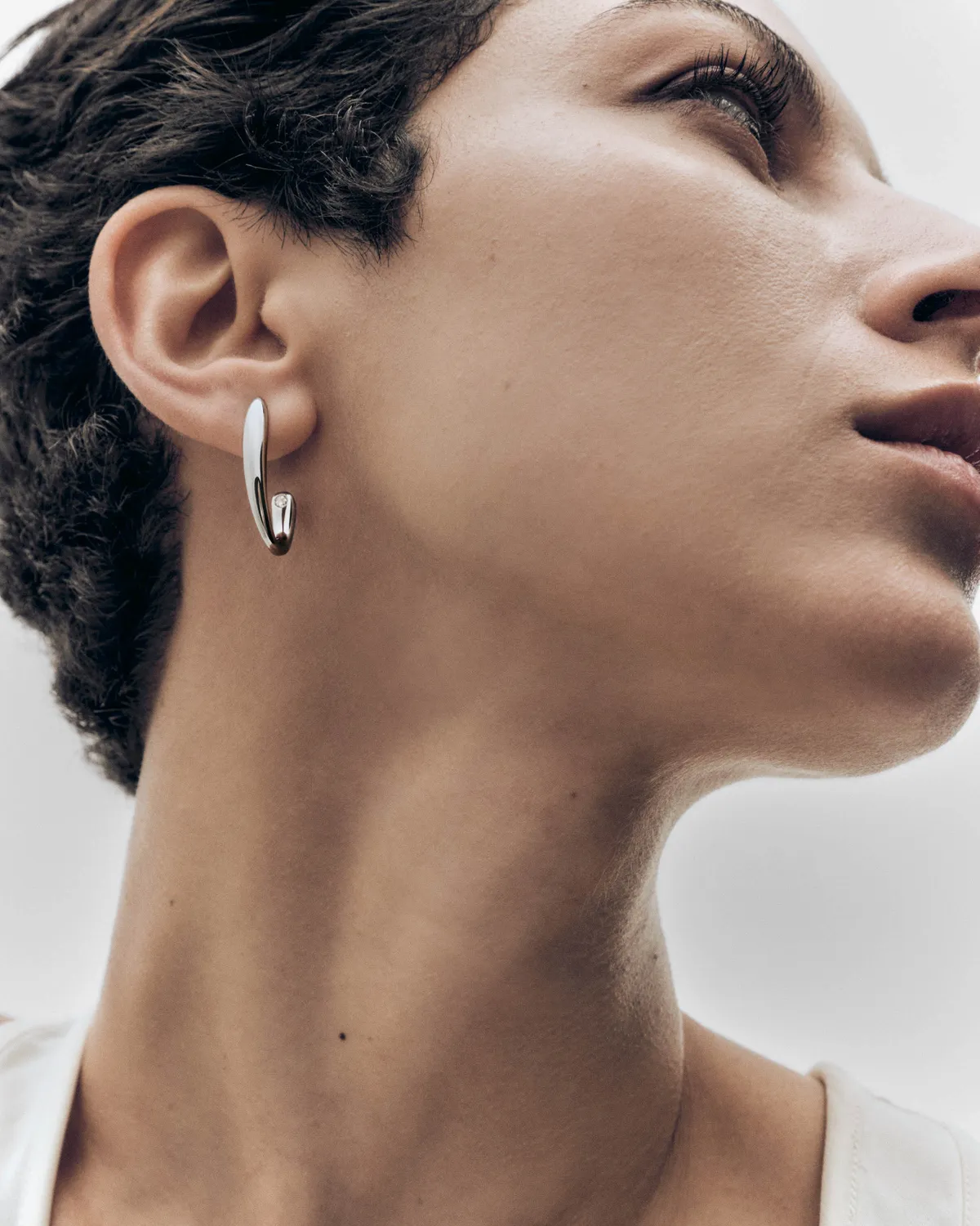 PDPAOLA Volta boucles d'oreilles argent zircon 28 mm