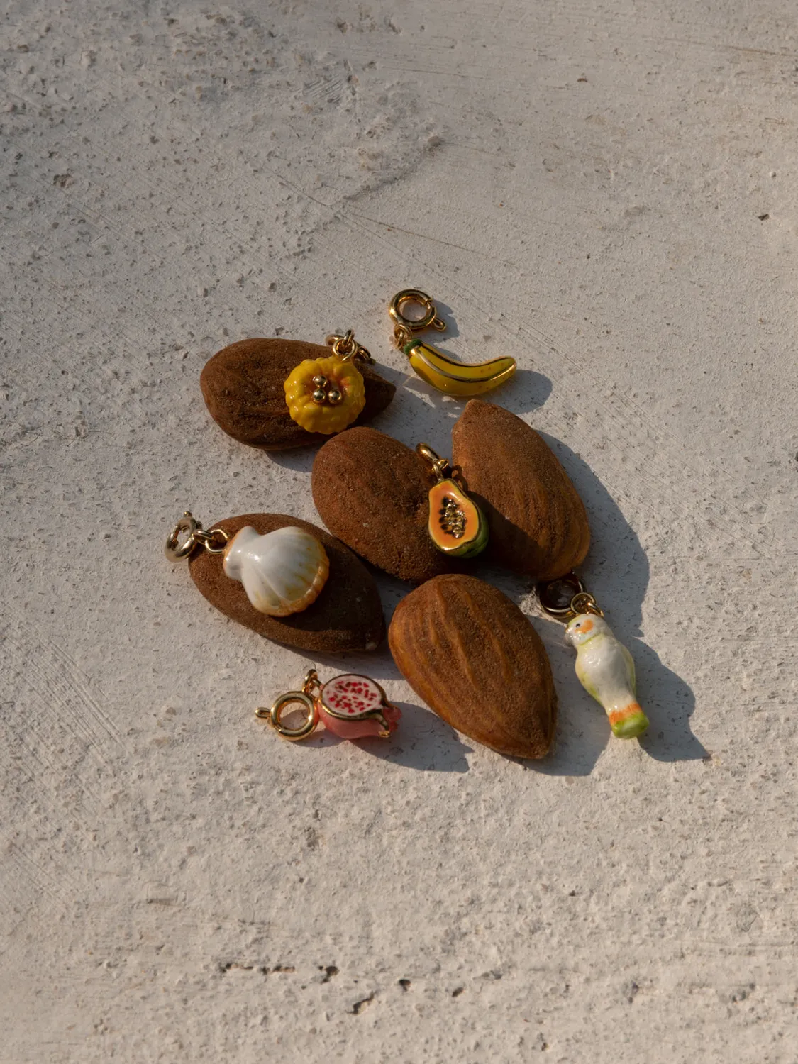 Nach Bijoux charm's papaye breloque fruit porcelaine