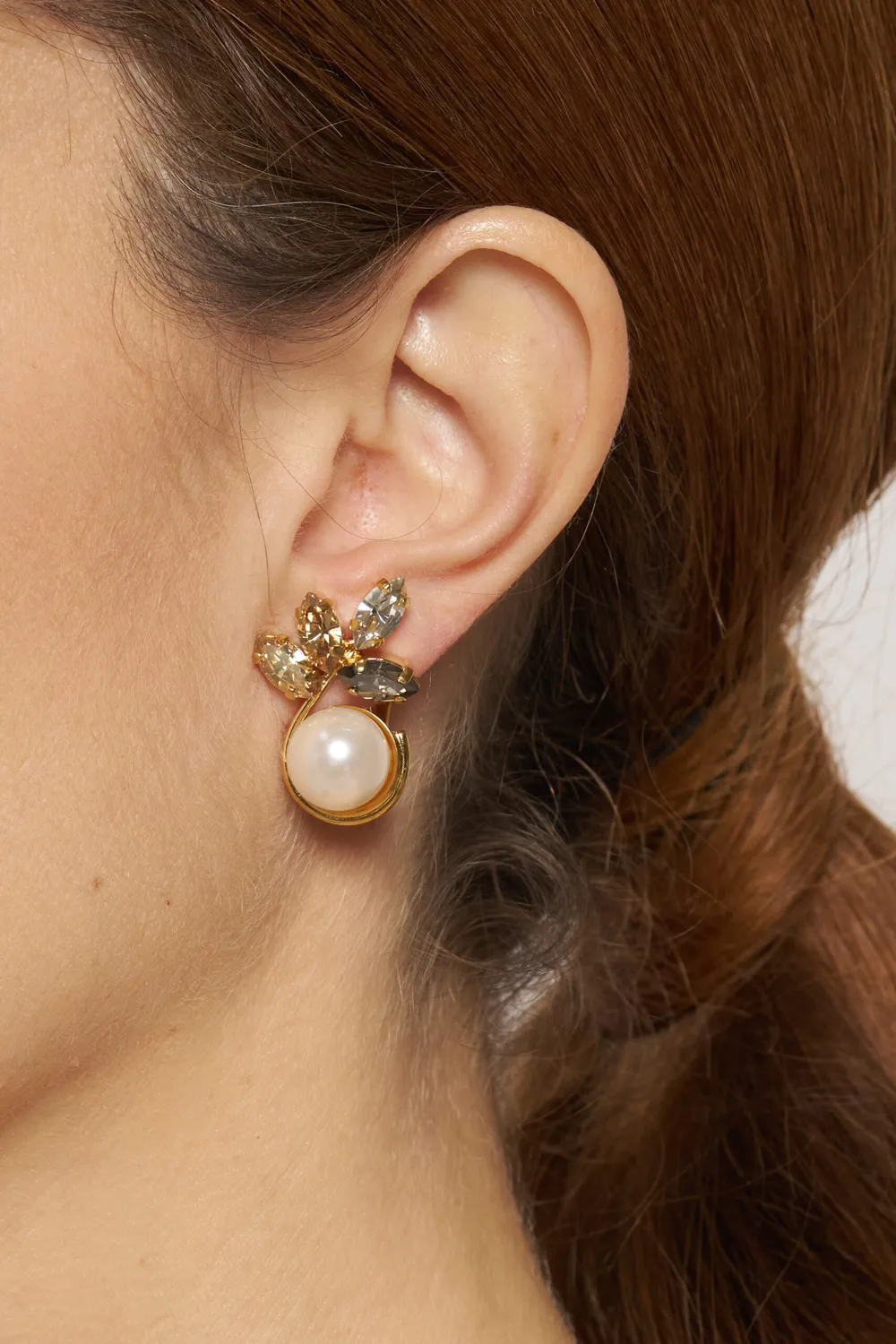 Philippe Ferrandis Cérès boucles d'oreilles clips doré