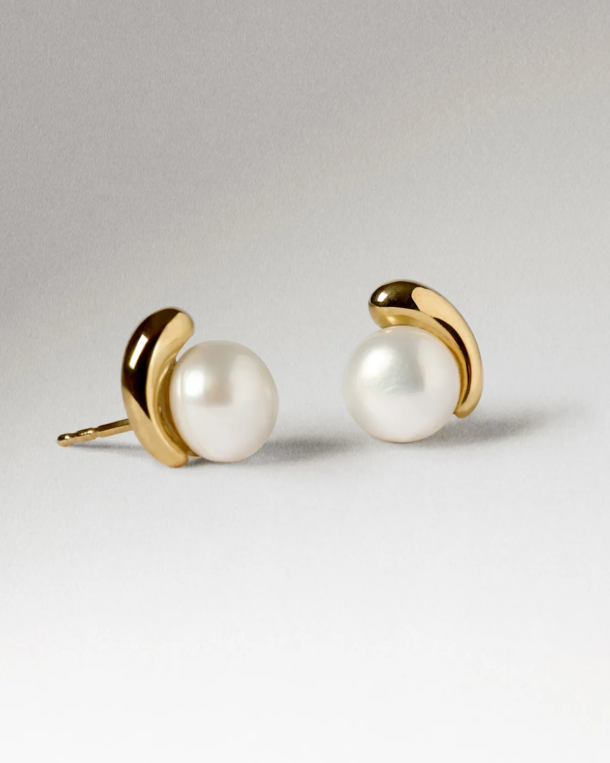 PDPAOLA La Perla clous d'oreilles perle blanche
