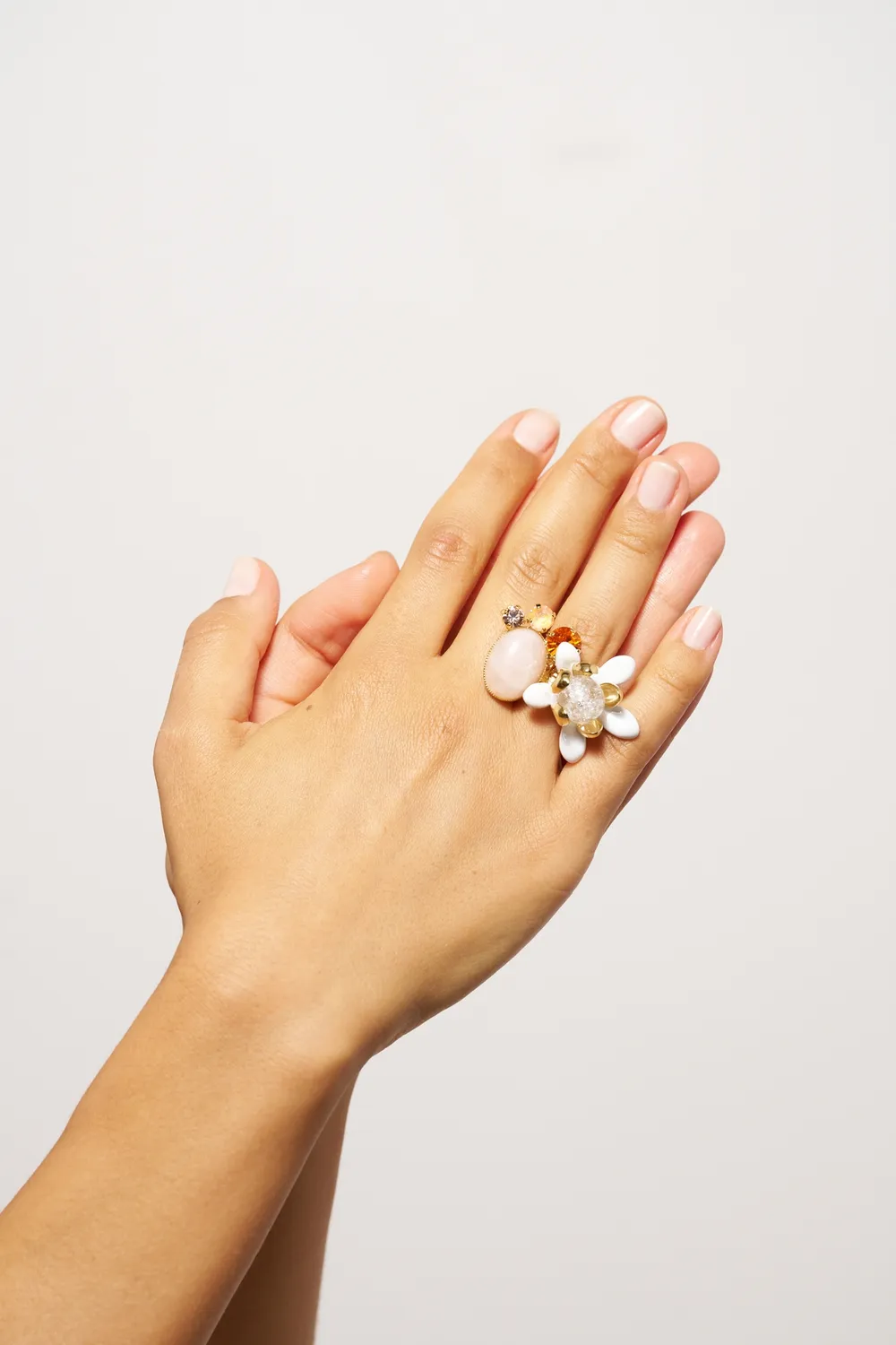 Philippe Ferrandis Bigarade Neroli bague fleur ajustable émail