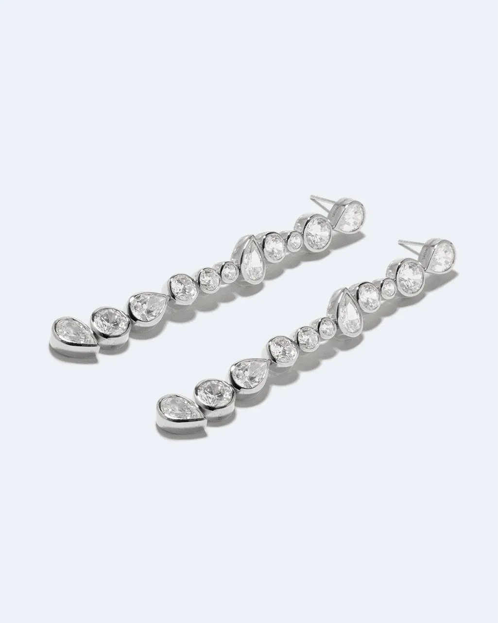 Completedworks Glitch boucles d'oreilles zirconia argent