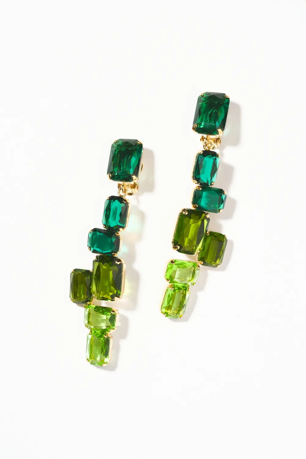 Philippe Ferrandis Baléares boucles d'oreilles clips longues dorées