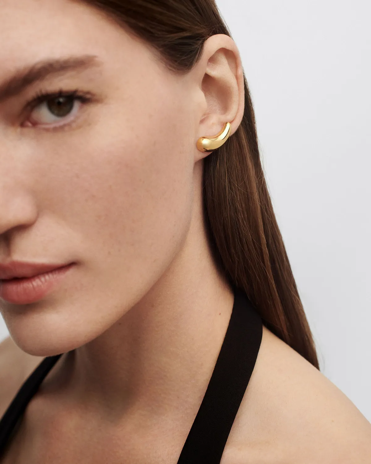 PDPAOLA Aqua boucles d’oreilles plaqué or 22 mm