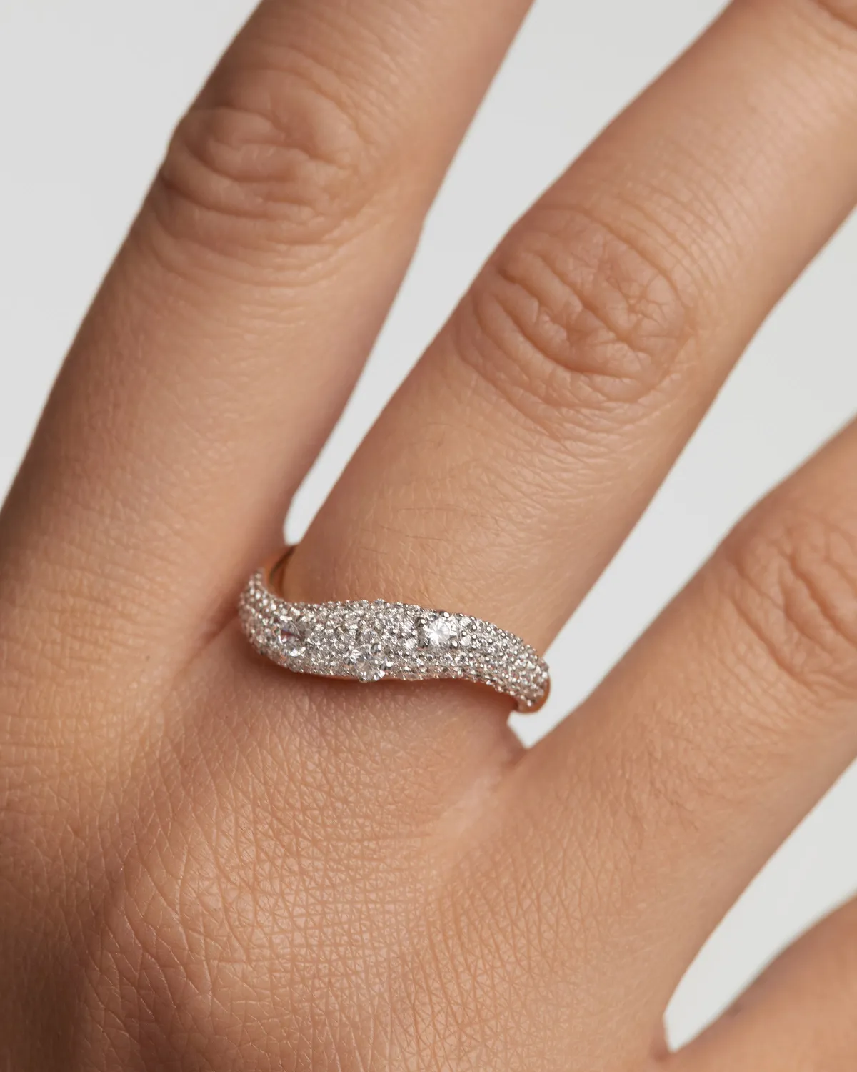 PDPAOLA Apollo bague or 18 ct diamants 0,62 ct
