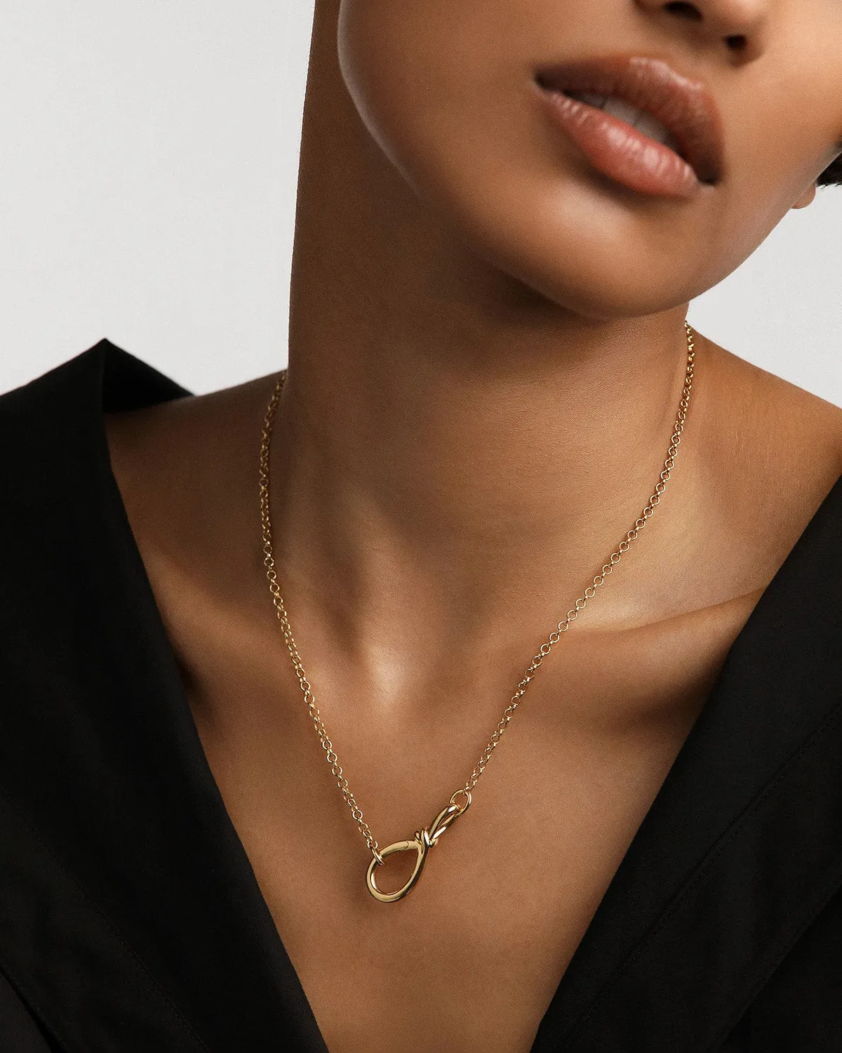 PDPAOLA Stacker Clasp collier plaqué or 44 cm