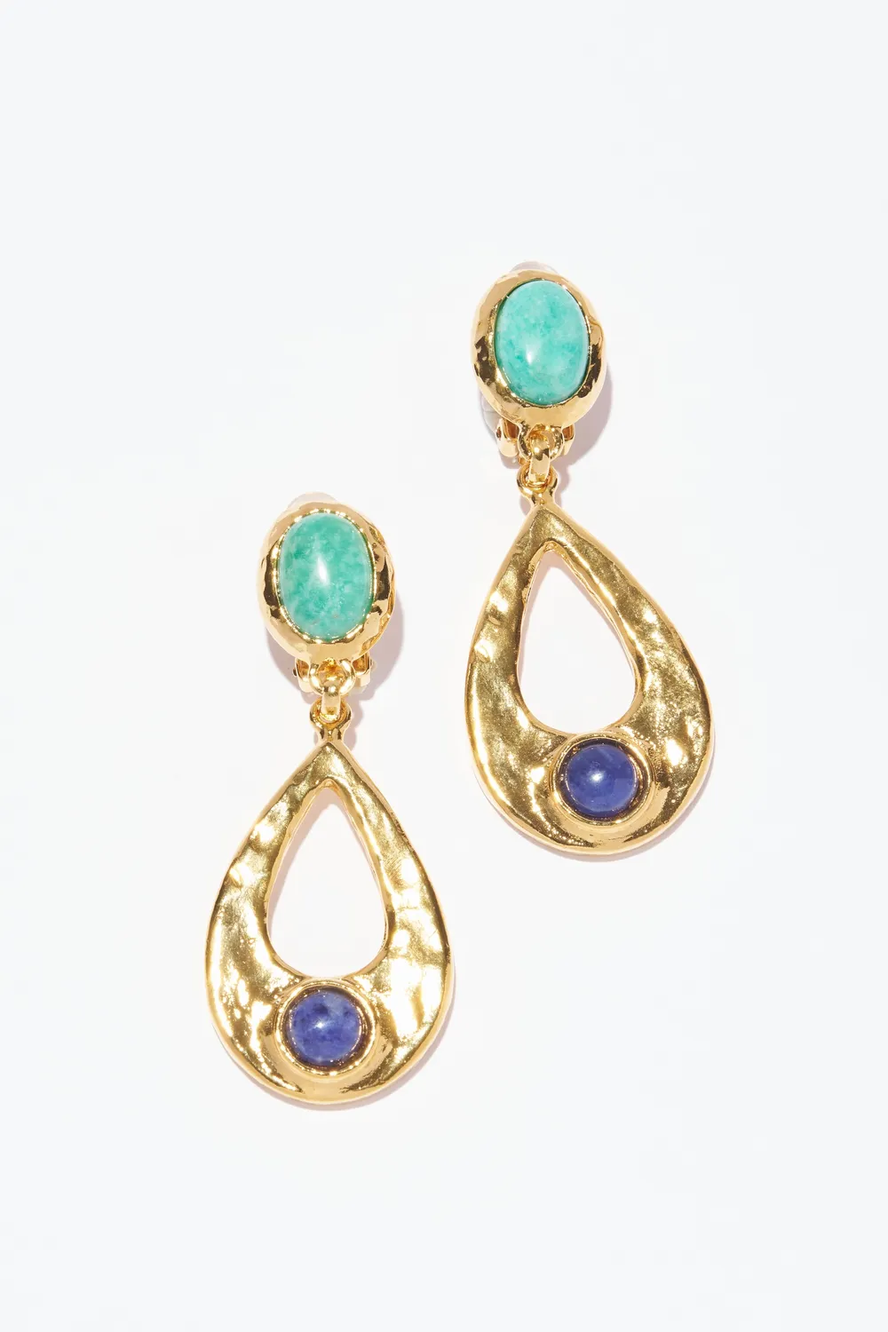 Philippe Ferrandis New Gems boucles d'oreilles clips dorées
