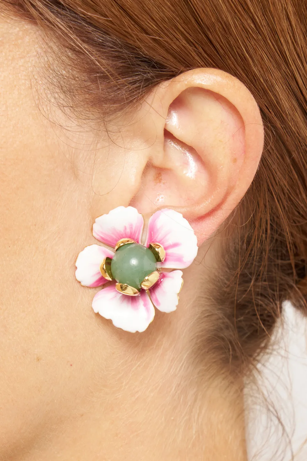 Philippe Ferrandis Grace boucles d'oreilles clips nacrées