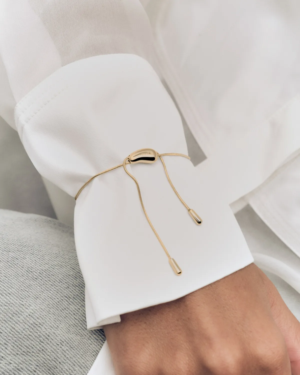 PDPAOLA Rodeo Slider bracelet chaîne doré 25 cm