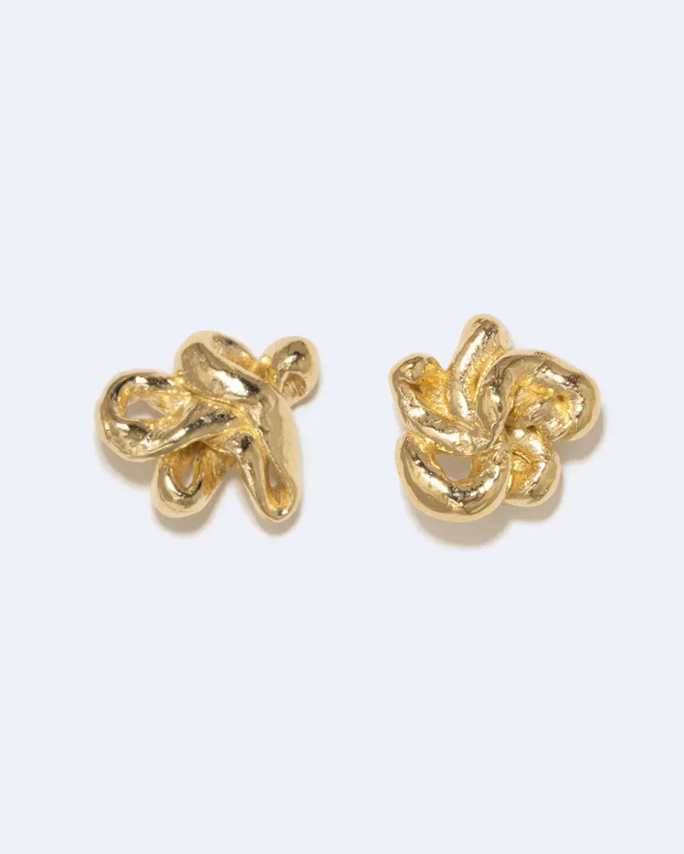Completedworks Swirls boucles d'oreilles vermeil or