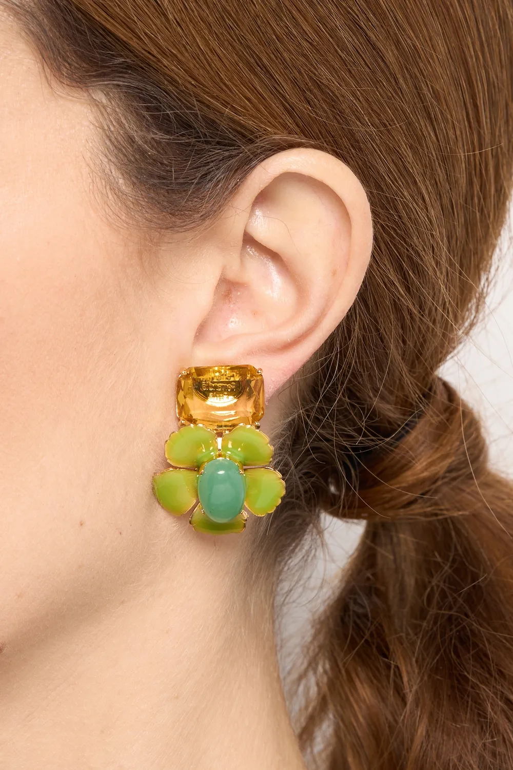 Philippe Ferrandis Bagatelle boucles clips 3,5 cm dorées
