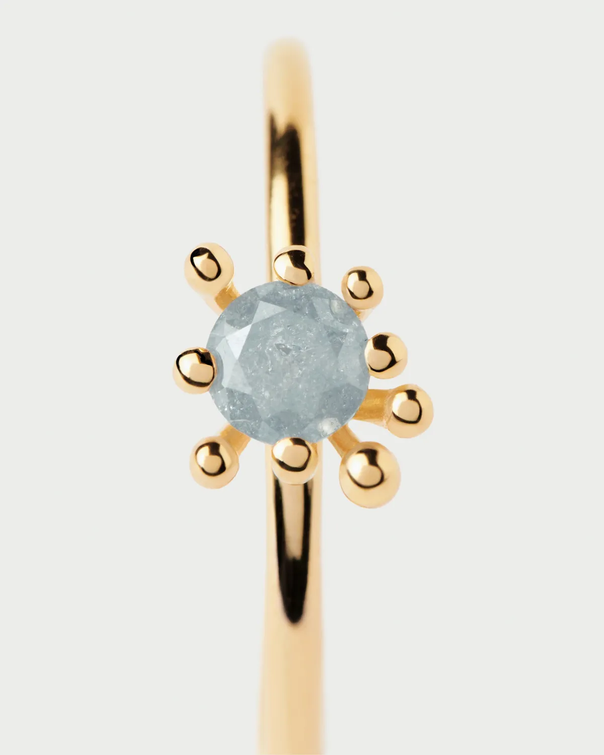 PDPAOLA Fleur Grey bague zircone grise