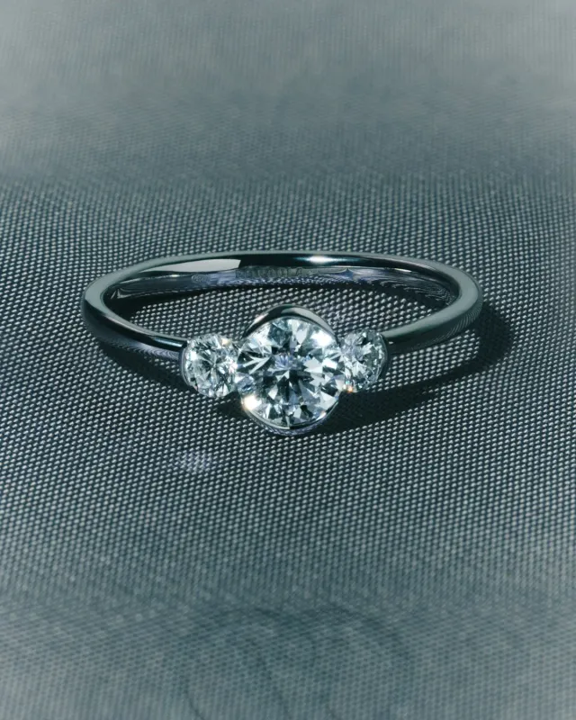PDPAOLA Grid Eve bague diamants or blanc