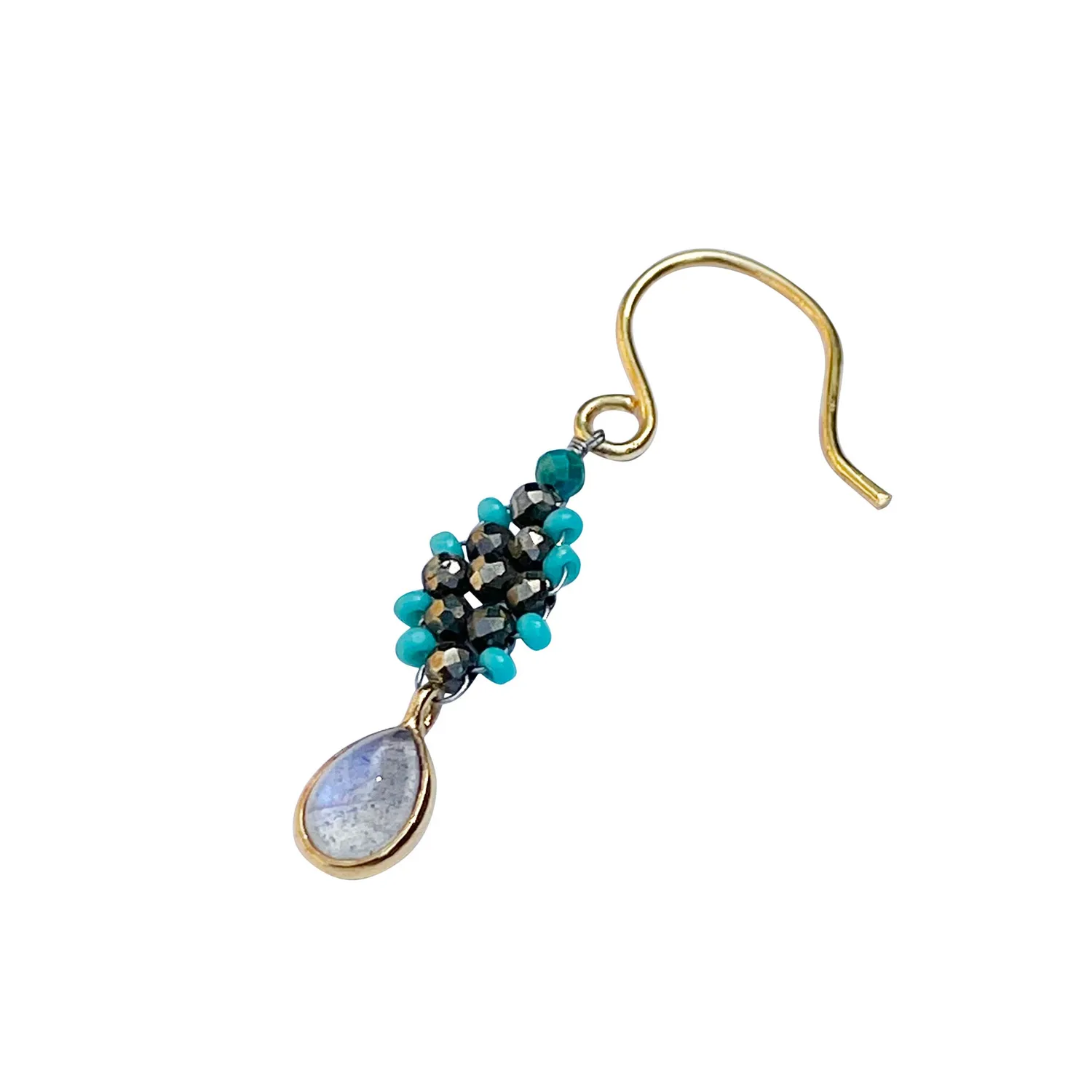 Le Fourbi de Capucine FDC144 boucles d'oreille labradorite