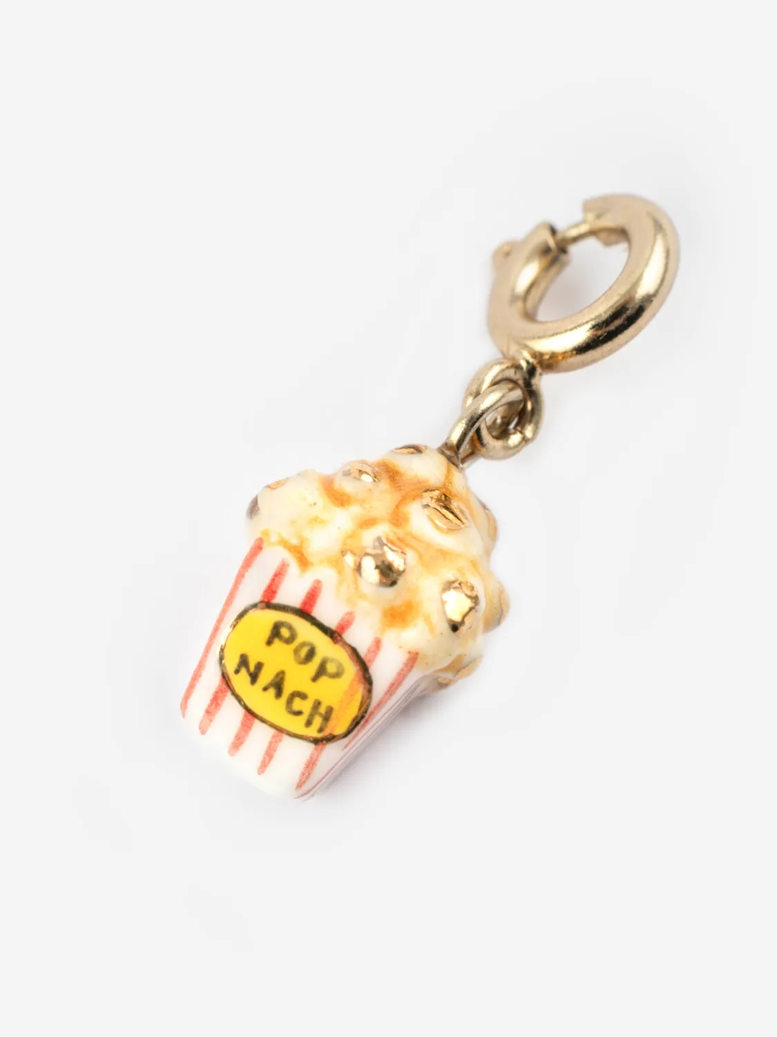 Nach Bijoux pop-corn charm's porcelaine doré à l’or fin