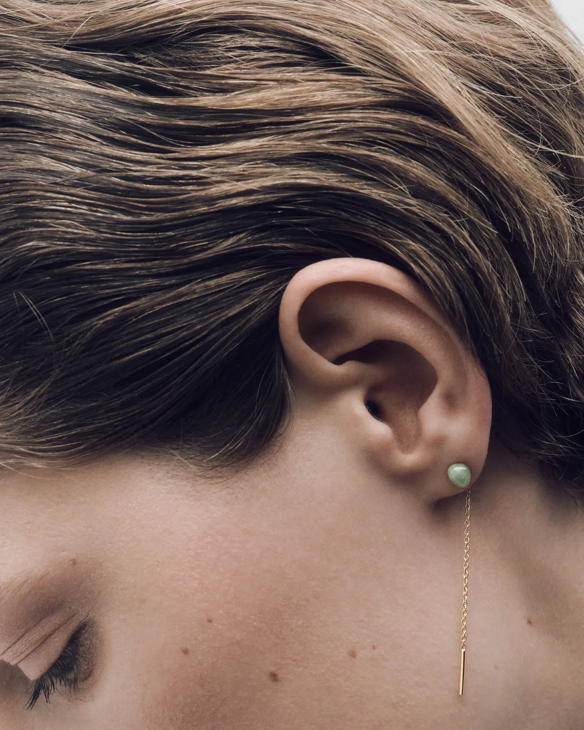 PDPAOLA Lyra boucles d'oreilles aventurine verte