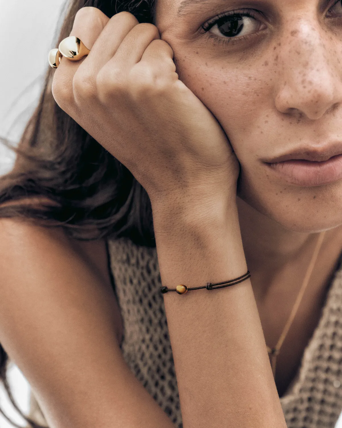 PDPAOLA Orion bracelet cordon oeil de tigre