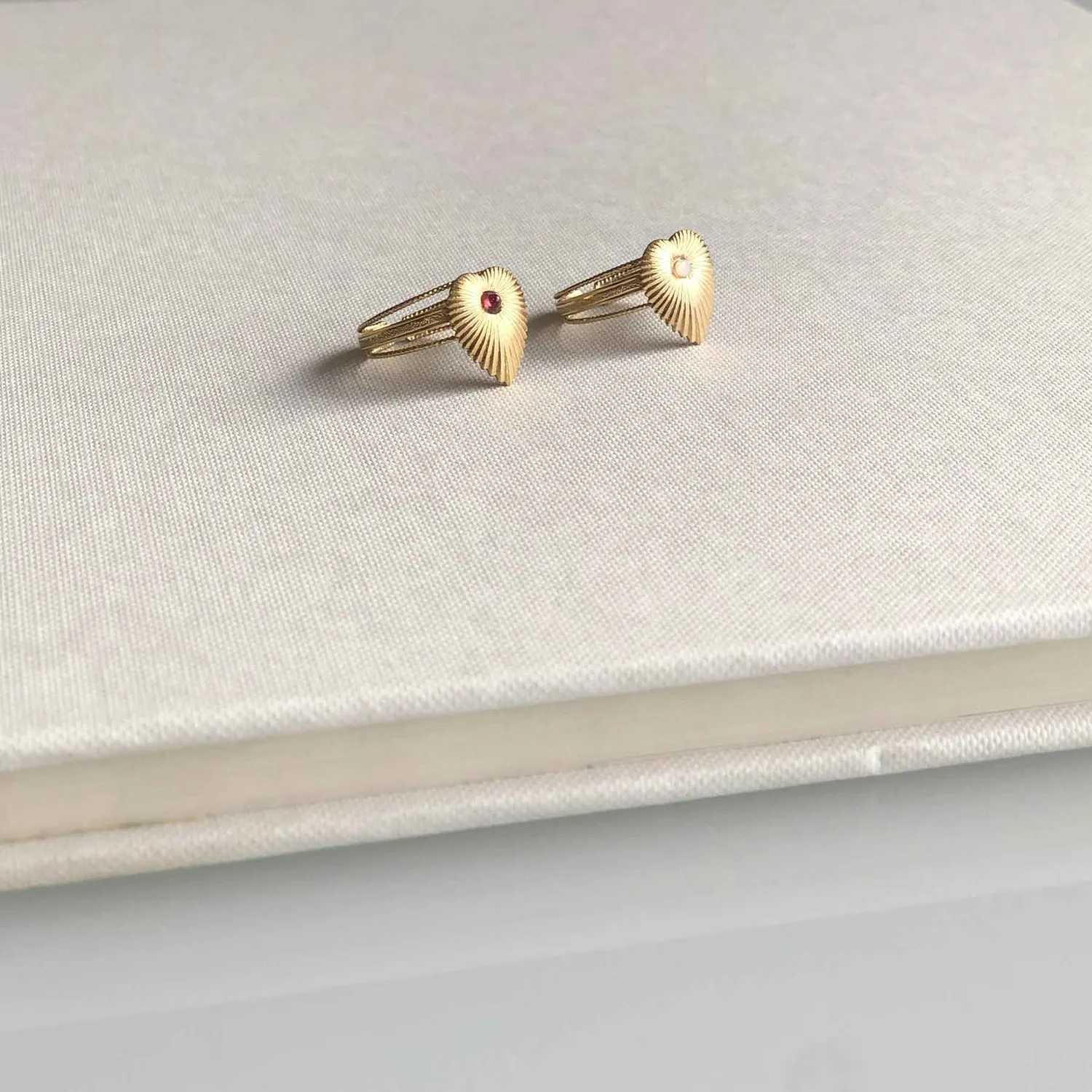 Nao de Paris Venezia bague dorée nacre ajustable 1,2 cm