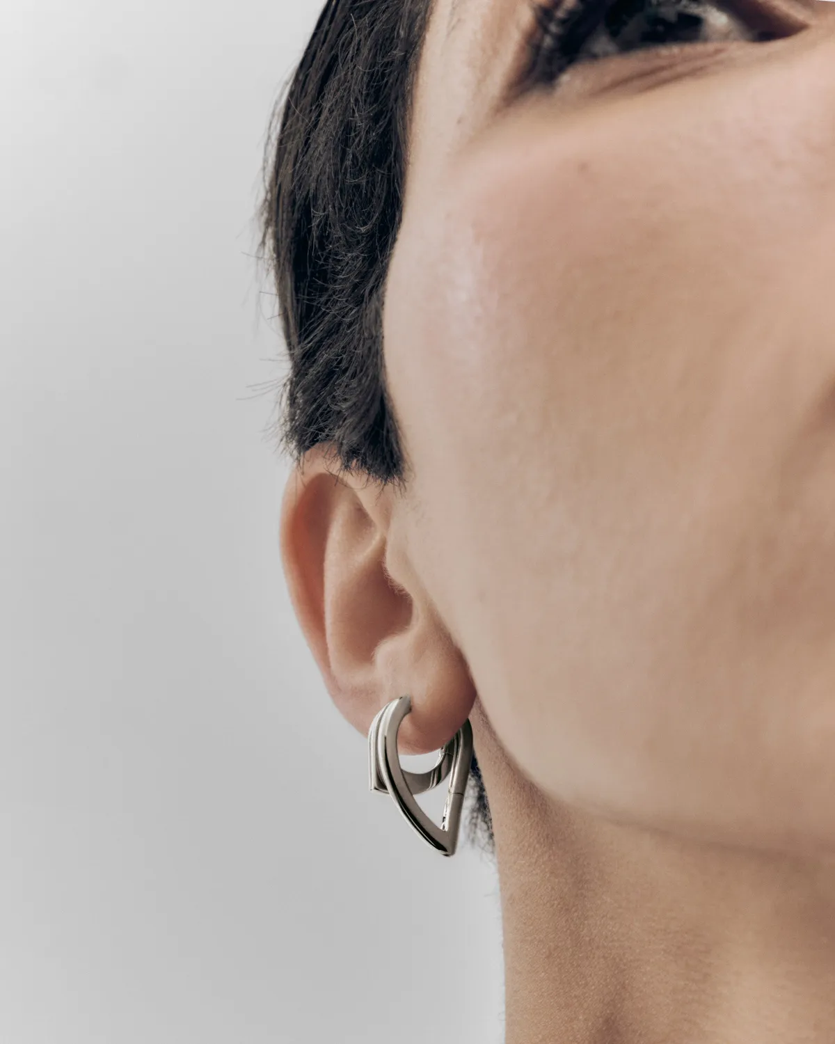 PDPAOLA Vento mini créoles argent rhodié 22 mm