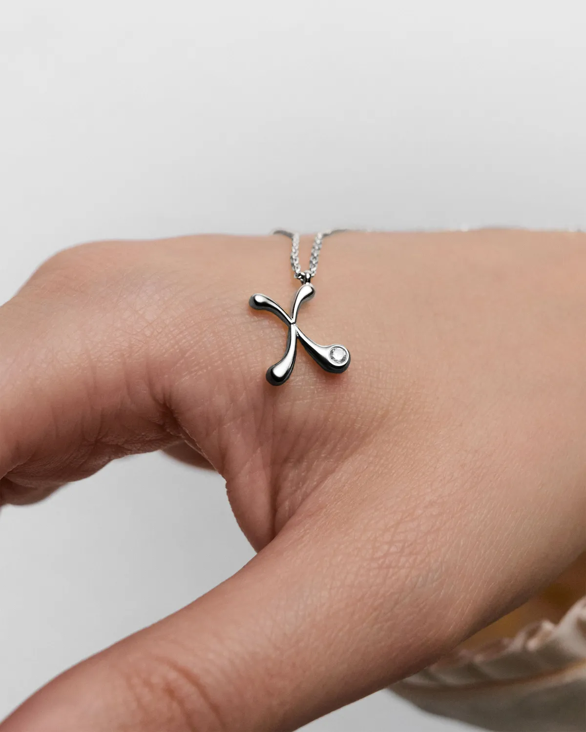 PDPAOLA Initial collier X argent 40-50 cm