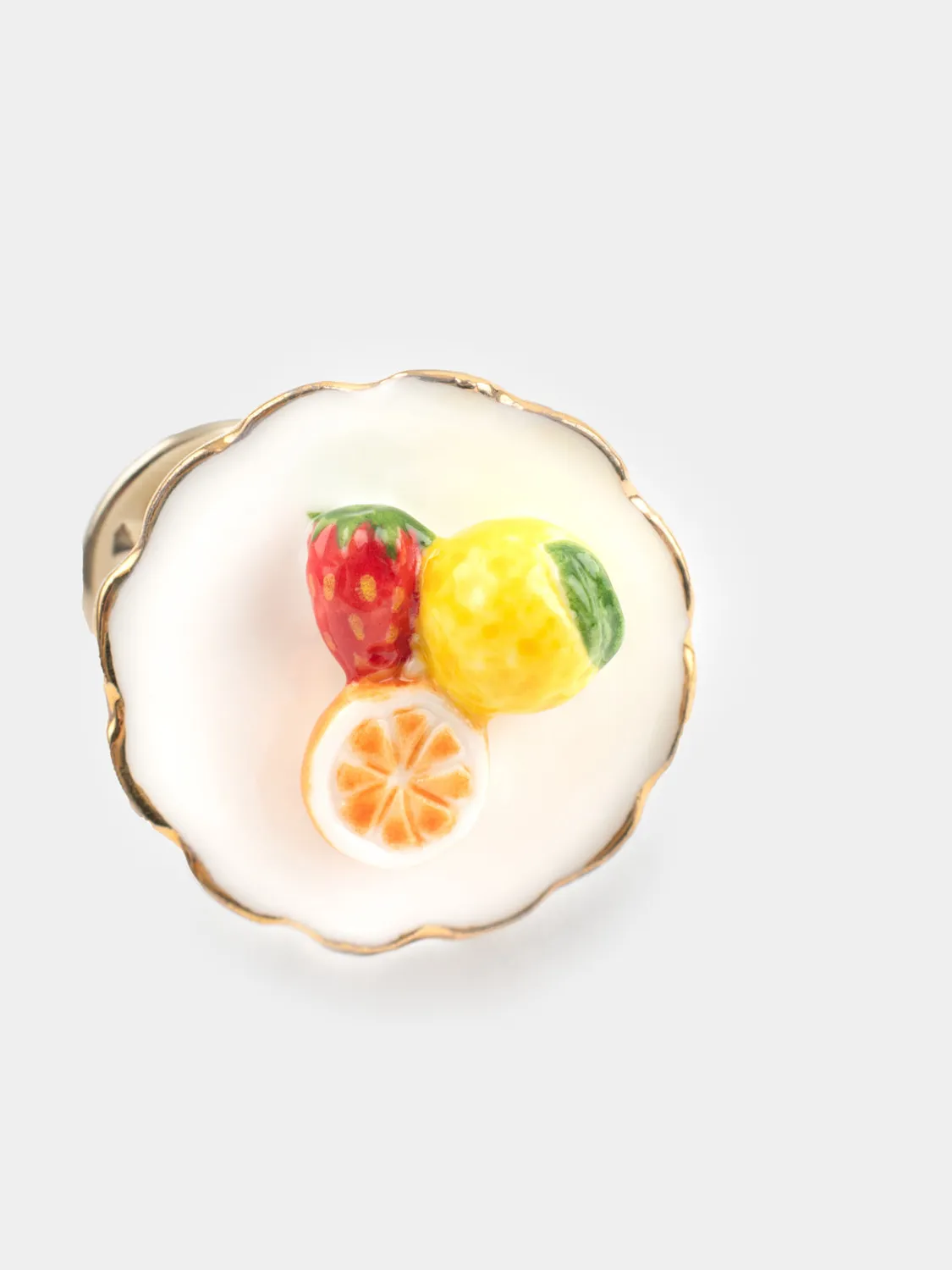Nach Bijoux Pin’s coupe de fruits porcelaine 2,1 cm