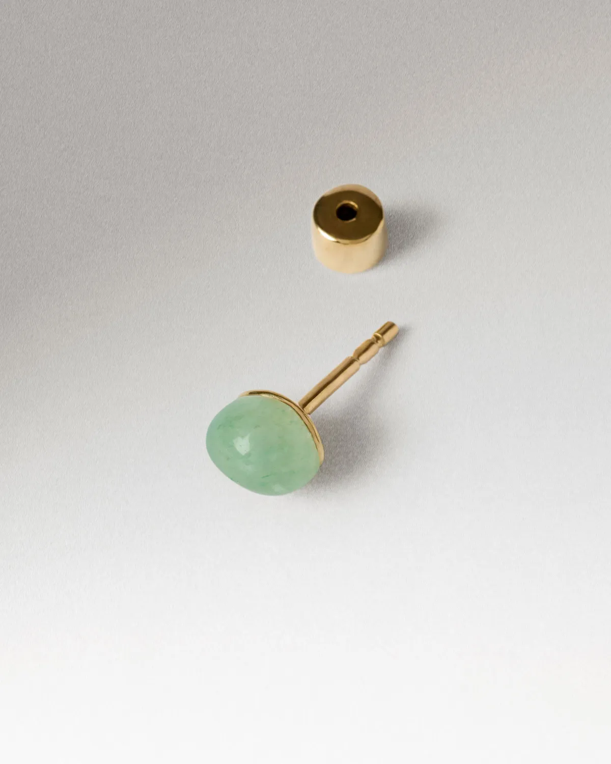 PDPAOLA Gravity piercing aventurine verte doré