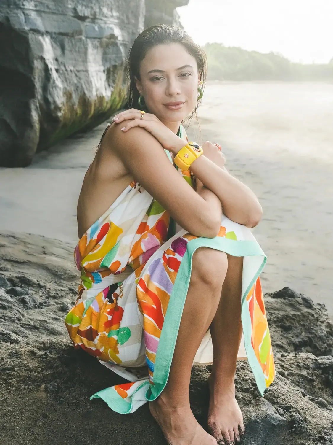 Nach Bijoux fouta Crazy Tiger drap de plage coton