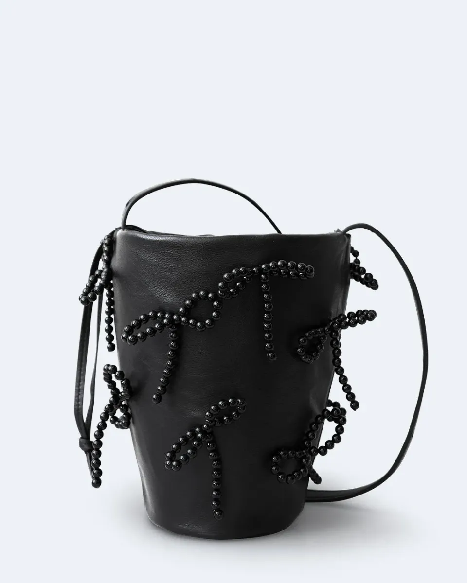 Completedworks G14 sac bandoulière cuir perle noir