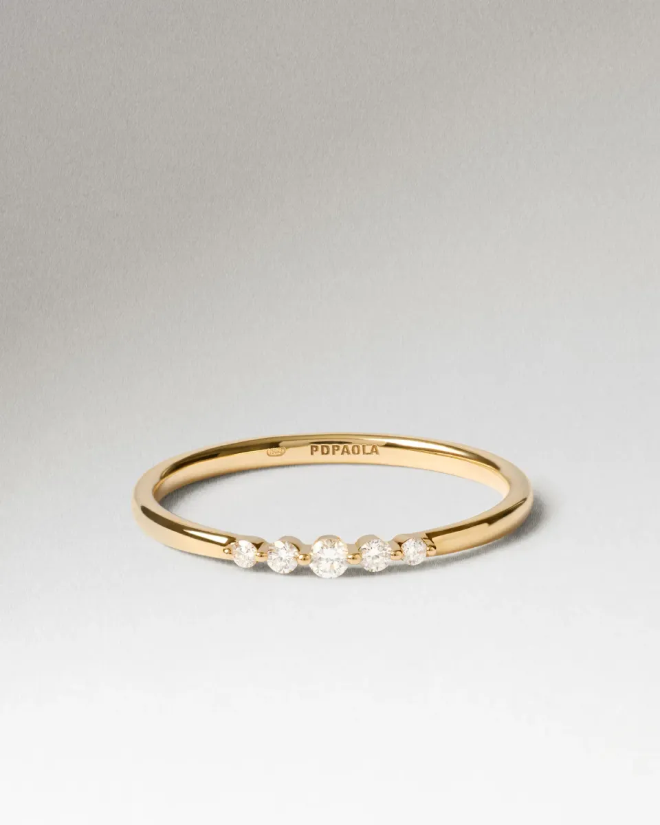 PDPAOLA Vivienne bague diamants or jaune massif