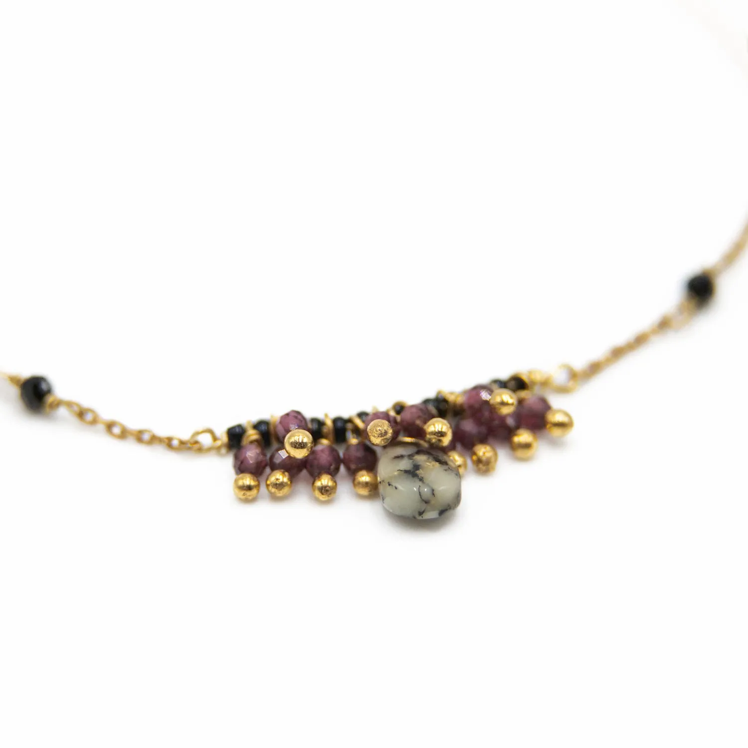 Le Fourbi de Capucine FDC9 bracelet jaspe grenat 16 cm