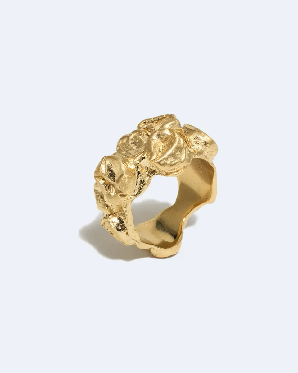 Completedworks Bubble bague vermeil doré tailles L O R
