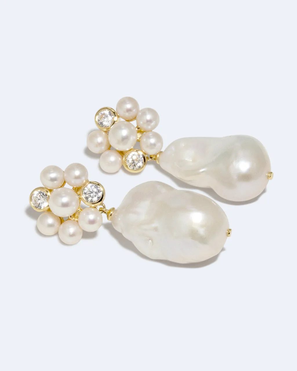 Completedworks Lightdrops boucles d’oreilles perle zirconia