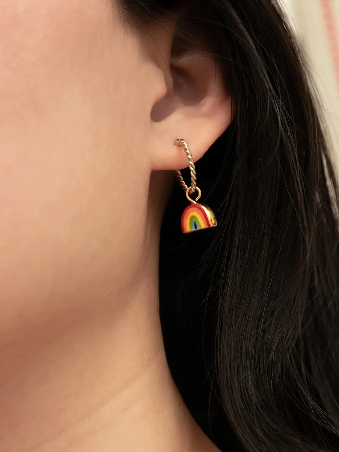 Nach Bijoux Lucky you mini créole arc-en-ciel à l’unité